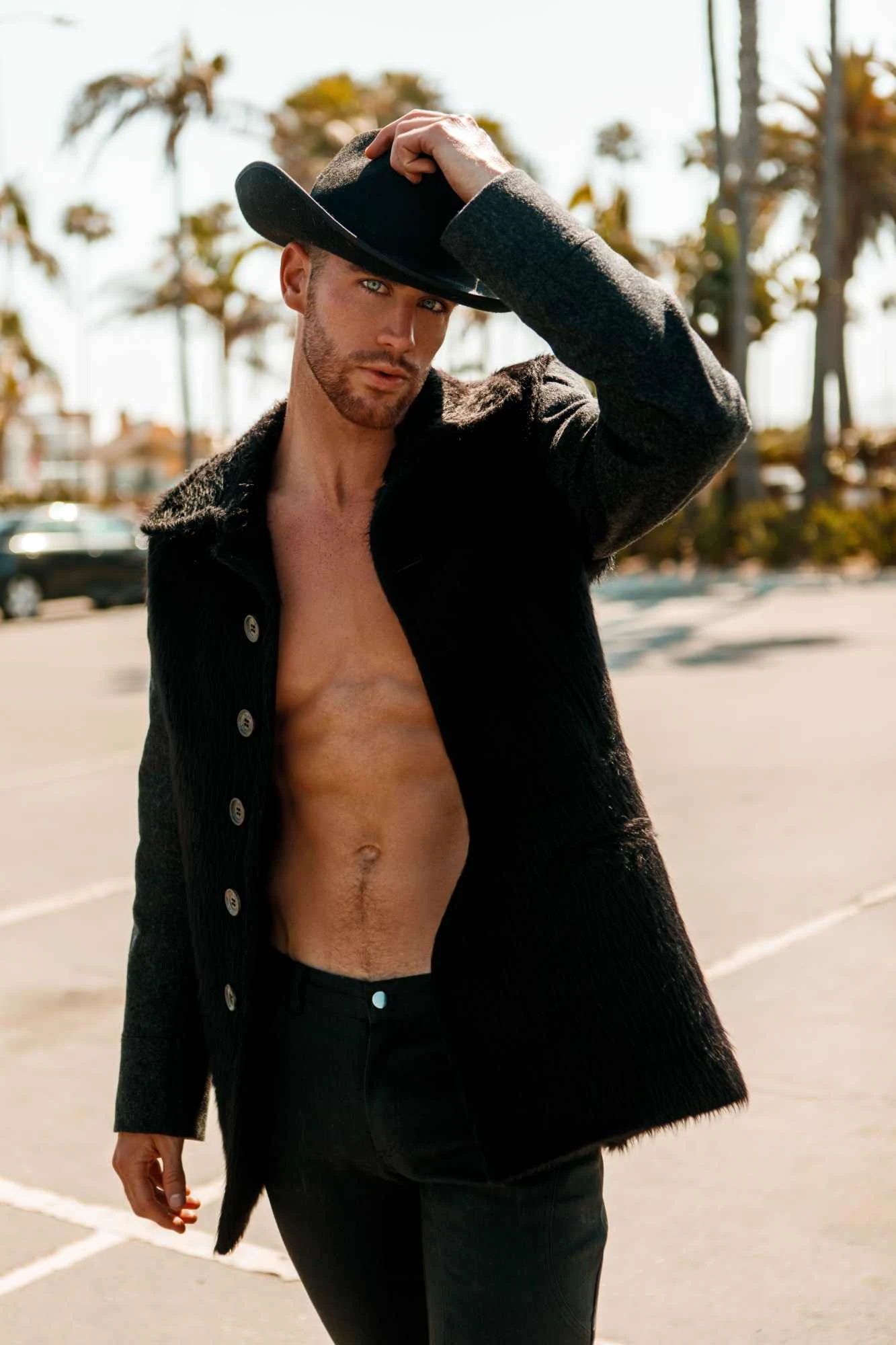 Editorial men's portrait, outdoor location